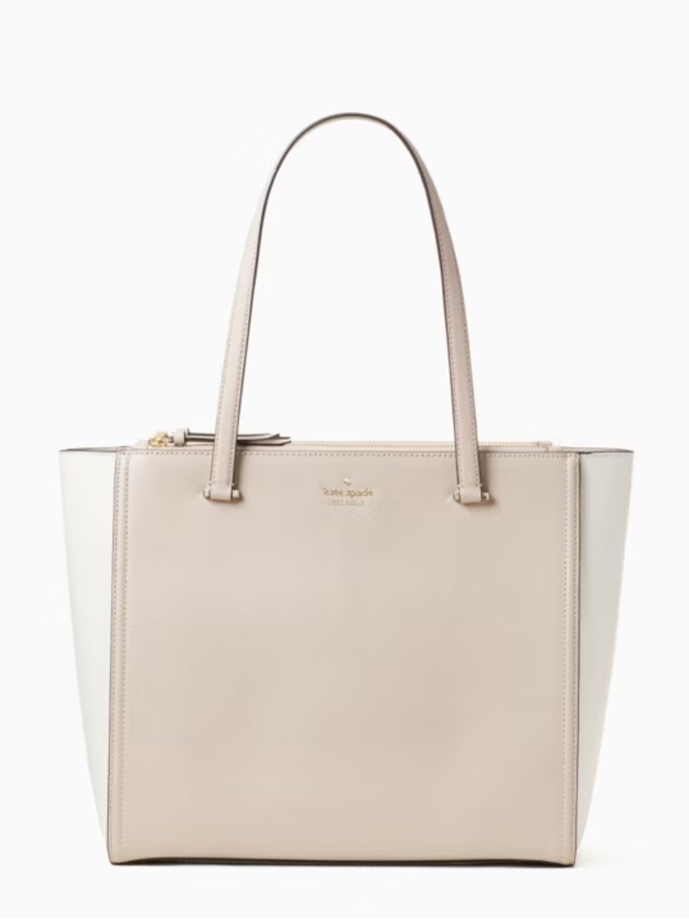 kate spade new york Patterson Drive Kona Two-Tone Beige and White Handbag